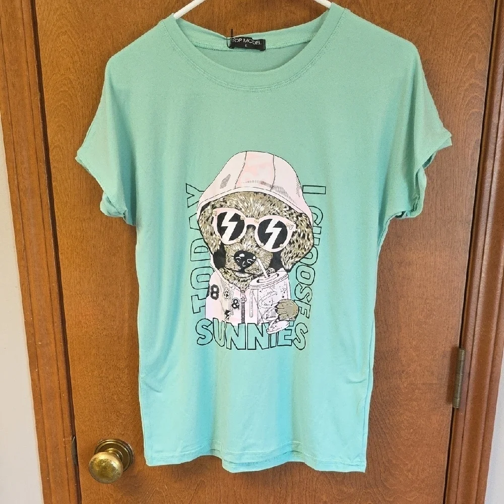 Mint Green Graphic T-Shirt